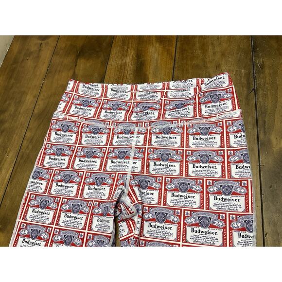 Budweiser Women's Leggings All Over Printed Logo Spellout Size Large NWT - Picture 2 of 8